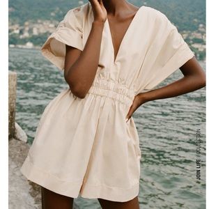 Zara Short Pleated Jumpsuit